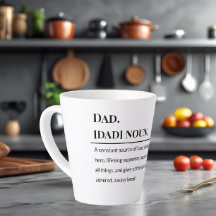 Dad Definitie ☕   Betekenisvolle Vaderdag cadeau Latte Mok