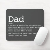 Dad Definitie Vaderdag Modern Grijs  Muismat (Met muis)