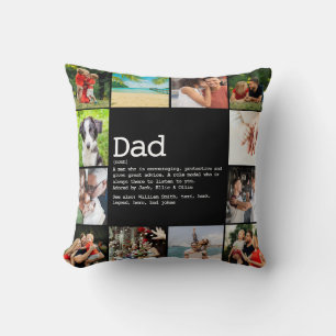 Dad Definition Photo Collage Father's Day Kussen
