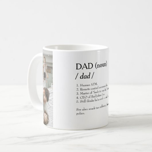 DAD Definition Photo Collage Mok – Vaderdag (Voorkant links)