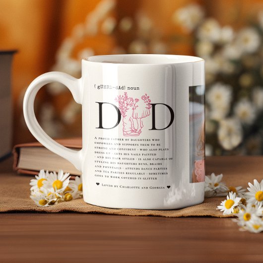 Dad Definition Photo Gift | Custom Daughter Koffiemok