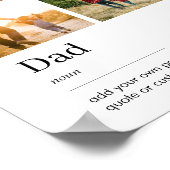 Dad Dictionary Definitie Fotocollage Poster (Hoek)