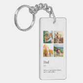 Dad Dictionary Definitie Fotocollage Sleutelhanger (Voorkant Links)