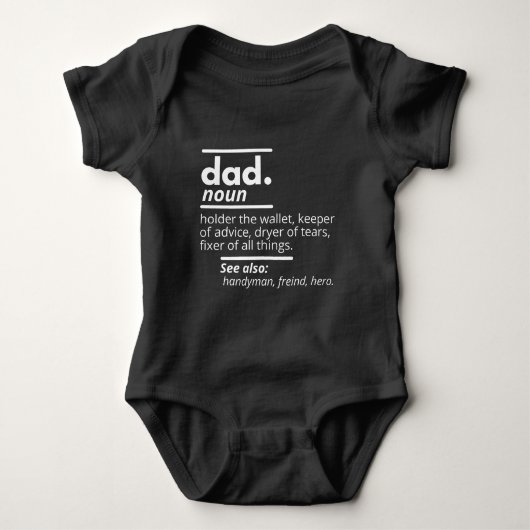 Dad Dictionary Definition - Funny Fathers Day Gift Romper (Voorkant)