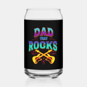 DAD DIE ROCKS! gitaren Blikvorm Glas (Achterkant)