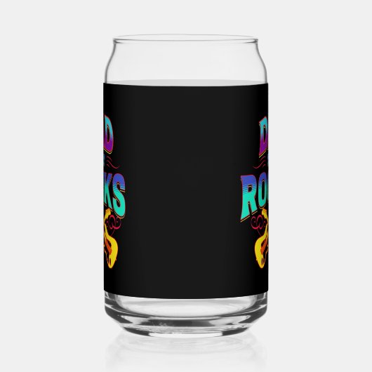 DAD DIE ROCKS! gitaren Blikvorm Glas (Rechts)