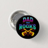 DAD DIE ROCKS! gitaren Ronde Button 3,2 Cm (Voorkant /achterkant)