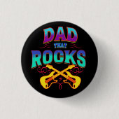 DAD DIE ROCKS! gitaren Ronde Button 3,2 Cm (Voorkant)