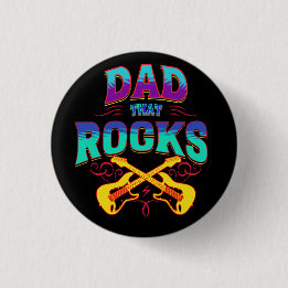 DAD DIE ROCKS! gitaren Ronde Button 3,2 Cm