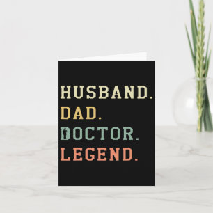 Dad Doctor Legend Retro Physician Medical Kaart