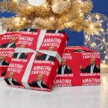DAD DONALD TRUMP CHRISTMAS WRAPPING PAPER CADEAUPAPIER<br><div class="desc">TREMENDOUS DAD TRUMP WRAPPING PAPIER</div>