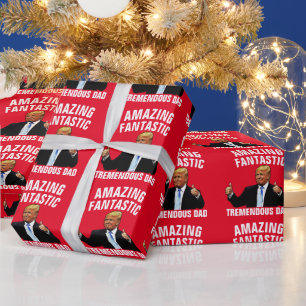 DAD DONALD TRUMP CHRISTMAS WRAPPING PAPER CADEAUPAPIER