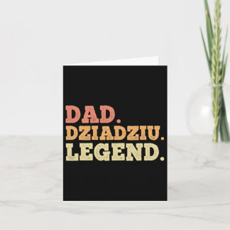 Dad Dziadziu Legend Retro  Funny Legendary Kaart