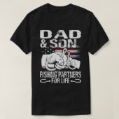 dad en Son Matching Shirten Vist Partners voor L T-shirt (Design voorkant)