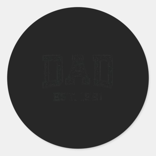 Dad Est 1981 Dad D Husband Father Grandpa  Ronde Sticker (Voorkant)
