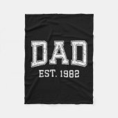 Dad Est 1982 Dad D Fathers Day Ized  Fleece Deken (Voorkant)