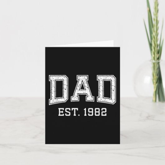 Dad Est 1982 Dad D Fathers Day Ized  Kaart (Voorkant)