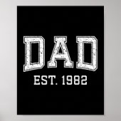 Dad Est 1982 Dad D Fathers Day Ized  Poster (Voorkant)