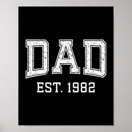 Dad Est 1982 Dad D Fathers Day Ized Poster (Voorkant)