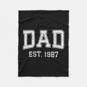 Dad Est 1987 Dad D Fathers Day Ized  Fleece Deken (Voorkant)