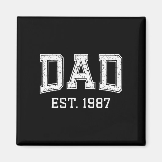 Dad Est 1987 Dad D Fathers Day Ized  Magneet (Voorkant)