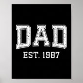 Dad Est 1987 Dad D Fathers Day Ized  Poster (Voorkant)