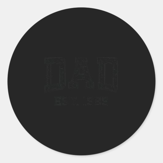 Dad Est 1989 Dad D Husband Father Grandpa Ronde Sticker (Voorkant)
