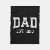 Dad Est 1990 Dad D Fathers Day Ized  Fleece Deken (Voorkant)