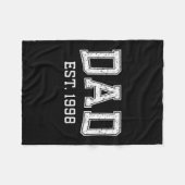 Dad Est 1998 Dad D Fathers Day Ized  Fleece Deken (Voorkant (Horizontaal))