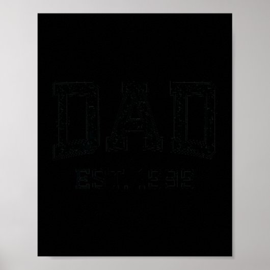 Dad Est 1999 Dad D Husband Father Grandpa  Poster (Voorkant)