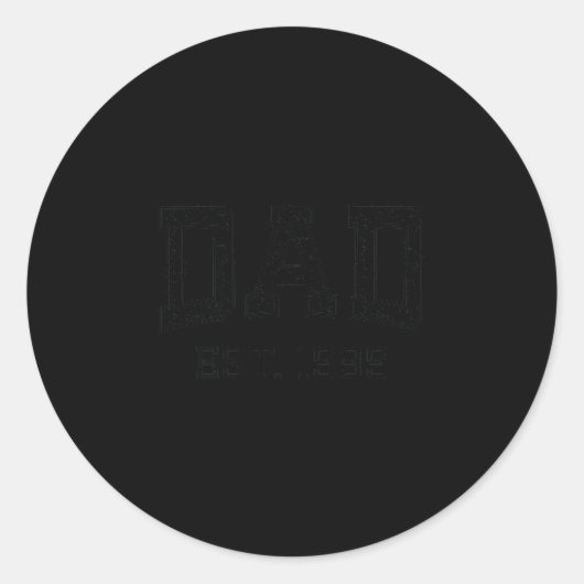 Dad Est 1999 Dad D Husband Father Grandpa Ronde Sticker (Voorkant)