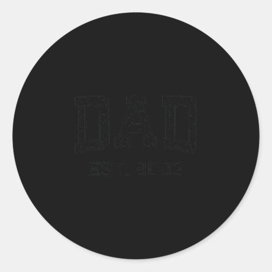 Dad Est 2003 Dad D Husband Father Grandpa  Ronde Sticker (Voorkant)