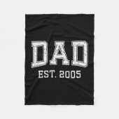 Dad Est 2005 Dad D Fathers Day Ized Fleece Deken (Voorkant)