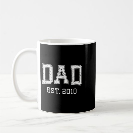 Dad Est 2010 Dad D Fathers Day Ized  Koffiemok (Links)