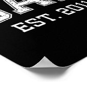 Dad Est 2011 Dad D Fathers Day Ized Poster (Hoek)