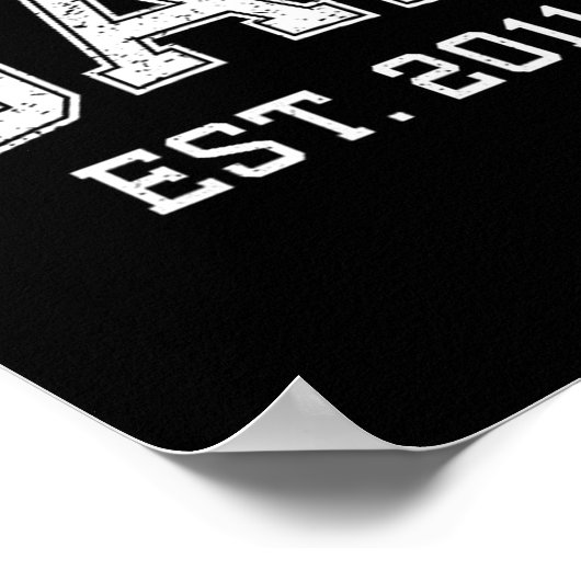 Dad Est 2011 Dad D Fathers Day Ized  Poster (Hoek)