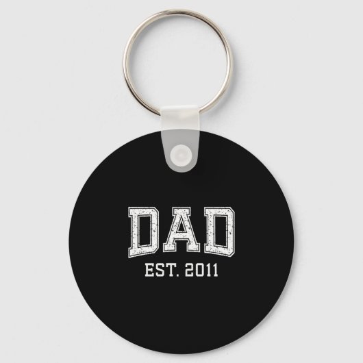 Dad Est 2011 Dad D Fathers Day Ized  Sleutelhanger (Voorkant)