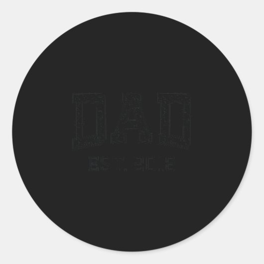 Dad Est 2018 Dad D Husband Father Grandpa Ronde Sticker (Voorkant)