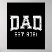 Dad Est 2021 Dad D Fathers Day Ized  Poster (Voorkant)