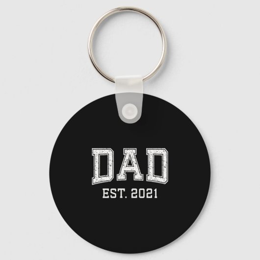 Dad Est 2021 Dad D Fathers Day Ized  Sleutelhanger (Voorkant)