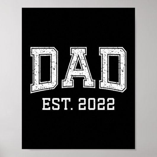 Dad Est 2022 Dad D Fathers Day Ized  Poster (Voorkant)