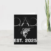 Dad Est 2025 Fishing Dad To Be New Baby Daddy Fath Kaart (Voorkant)