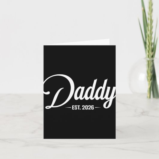 Dad Est. 2026 Expect Baby 2026, Father 2026 New Da Kaart (Voorkant)