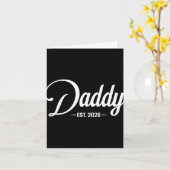 Dad Est. 2026 Expect Baby 2026, Father 2026 New Da Kaart (Gele Bloem)