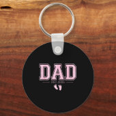 Dad Est 2026 Father's Day First Time Dad Of Girl N Sleutelhanger (Voorkant)