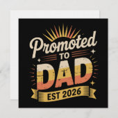 Dad Est. 2026 Funny New Dad Pregnancy Announcement Kaart (Voorkant / Achterkant)