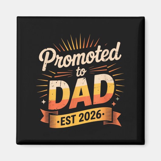 Dad Est. 2026 Funny New Dad Pregnancy Announcement Magneet (Voorkant)