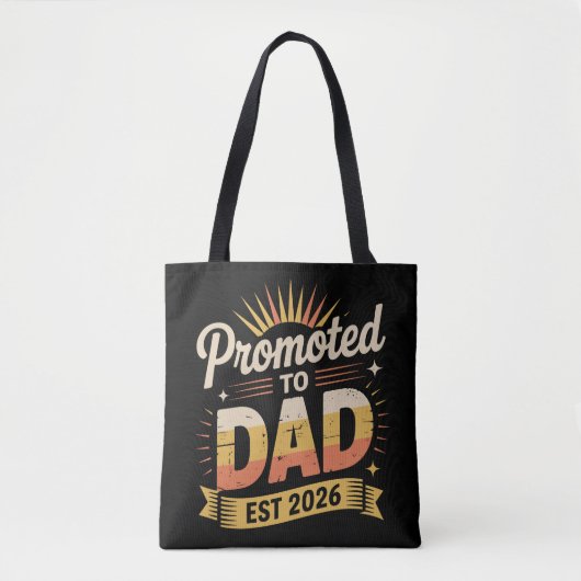 Dad Est. 2026 Funny New Dad Pregnancy Announcement Tote Bag (Voorkant)