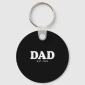 Dad Est. 2026 Logo Father 2026 Loading New Dad 202 Sleutelhanger (Voorkant)