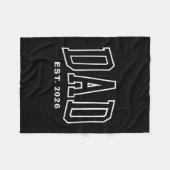 Dad Est 2026 Pregnancy Announcement For Dad Men Fa Fleece Deken (Voorkant (Horizontaal))